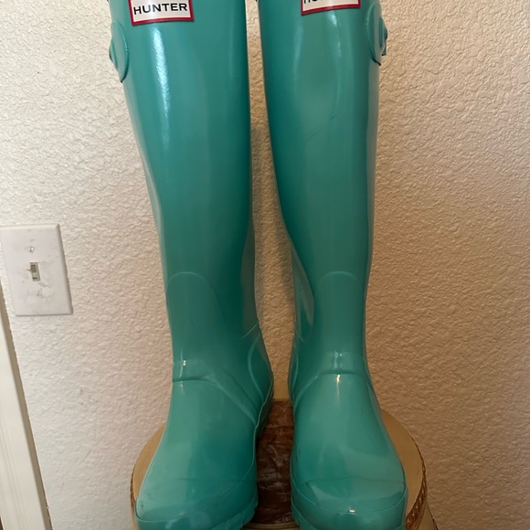 Hunter rain boots 🌧️turquoise UK 3 US 5 - Picture 3 of 11